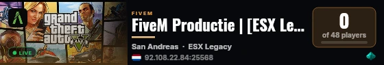 FiveM Productie | [ESX Legacy] live status badge
