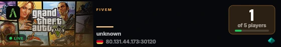   live status badge