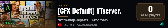[CFX Default] YTserver. live status badge
