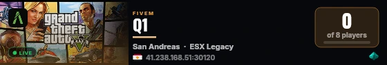 Q1 live status badge
