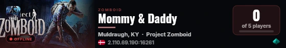 Mommy & Daddy live status badge