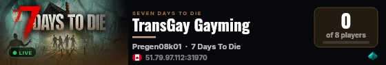 TransGay Gayming live status badge