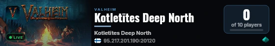Kotletītes Deep North live status badge