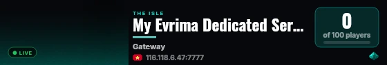 My Evrima Dedicated Server [Ubuntu] live status badge