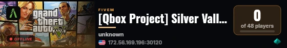 [Qbox Project] Silver Valley RP live status badge