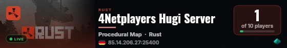 4Netplayers Hugi Server live status badge