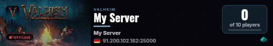 My Server live status badge