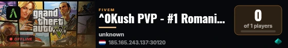 ^0Kush PVP - #1 Romanian live status badge