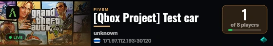 [Qbox Project] Test car live status badge