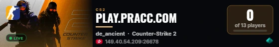 PLAY.PRACC.COM live status badge