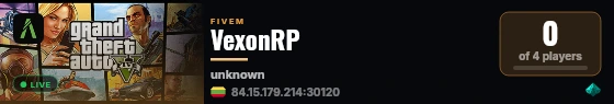 VexonRP live status badge