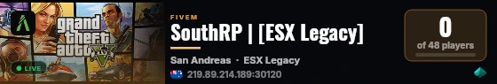 SouthRP | [ESX Legacy] live status badge