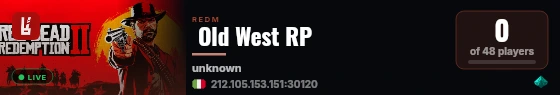  Old West RP live status badge