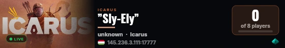”Sly-Ely” live status badge