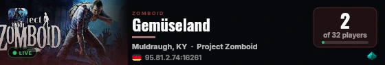 Gemüseland live status badge