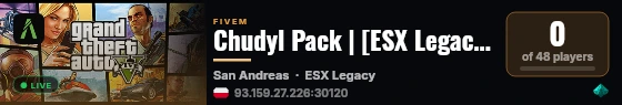 Chudyl Pack | [ESX Legacy] live status badge
