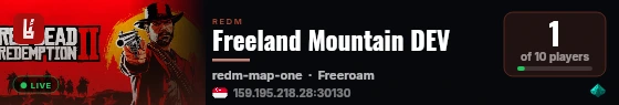 Freeland Mountain DEV live status badge