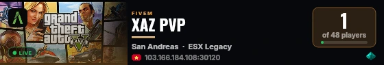 XAZ PVP live status badge