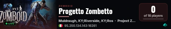 Progetto Zombetto live status badge