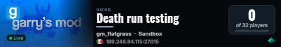 Death run testing live status badge