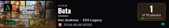 Beta live status badge
