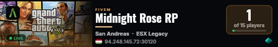 Midnight Rose RP live status badge