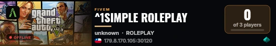 ^1SIMPLE ROLEPLAY live status badge