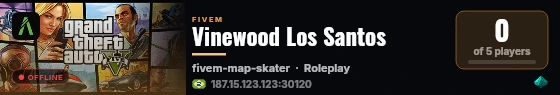 Vinewood Los Santos live status badge