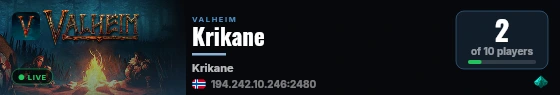 Krikane live status badge