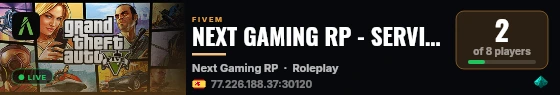 NEXT GAMING RP - SERVIDOR DE DESARROLLO - HTTPS://DISCORD.GG/NGRPES live status badge