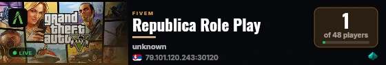 Republica Role Play live status badge