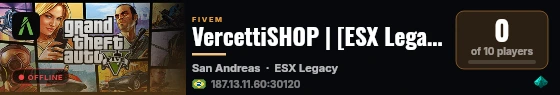 VercettiSHOP | [ESX Legacy] live status badge
