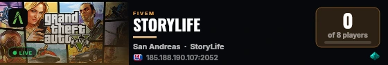 STORYLIFE live status badge