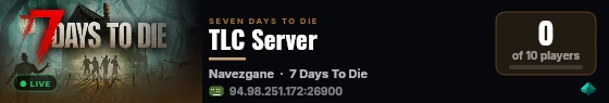 TLC Server live status badge