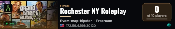 Rochester NY Roleplay live status badge