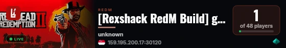 [Rexshack RedM Build] gun live status badge