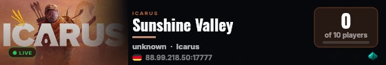 Sunshine Valley live status badge