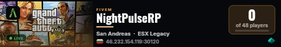 NightPulseRP live status badge