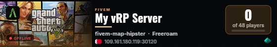 My vRP Server live status badge