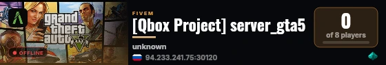 [Qbox Project] server_gta5 live status badge