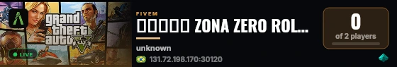 ▬▬▬▬↭ ZONA ZERO ROLEPLAY ↭▬▬▬▬ live status badge