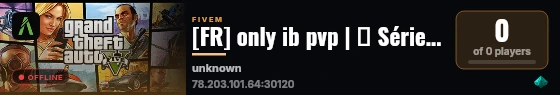 [FR] only ib pvp | ❗ Sérieux ❗ | 🚗 Réaliste Car 🚗 |  gunfight | 🌠 pvp 🌠 live status badge