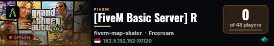 [FiveM Basic Server] R live status badge