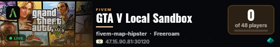 GTA V Local Sandbox live status badge