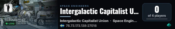 Intergalactic Capitalist Union live status badge