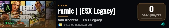 ramic | [ESX Legacy] live status badge