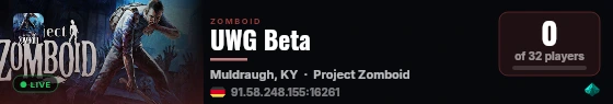 UWG Beta live status badge