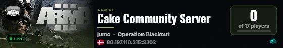 Cake Community Server live status badge