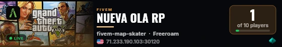NUEVA OLA RP live status badge