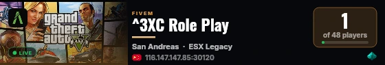 ^3XC Role Play live status badge